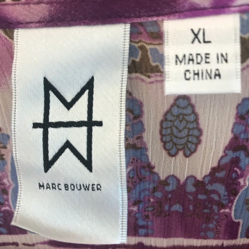 Gauzy Purple Blouse by Marc Bouwer XL - Picture 8 of 8